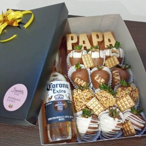 Box Papá con Fresas, Cerveza y Chocolate